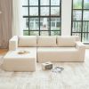 Sectional Couch Covers L Shape Sofa Covers, 2 Pcs Anti-Slip Sofa for 3 + 3 Seaters Chaise Cushion Couch with Pillowcases