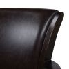 Williams 27in Swivel Counter Height Bar Stool, Vintage Brown Faux Leather