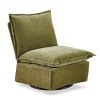 Detachable Green Chenille Single 360 Swivel Rocking Rocker,360 Swivel Sofa Chair & Single Sofa Lounge, Comfortable Seating for Living Room & Bedroom