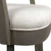Williams 27in Swivel Counter Height Bar Stool, Natural White Linen
