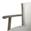 Williams 27in Swivel Counter Height Bar Stool, Natural White Linen