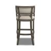 Paris 30.5' Farmhouse Bar Stool with Backrest, Light Beige Linen