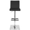 Captain Contemporary Adjustable Barstool with Swivel in Black Faux Leather by LumiSource