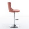Swivel Velvet Barstools Adjusatble Seat Height from 25-33 Inch