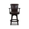 Williams 27in Swivel Counter Height Bar Stool, Vintage Brown Faux Leather