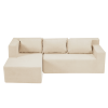 Sectional Couch Covers L Shape Sofa Covers, 2 Pcs Anti-Slip Sofa for 3 + 3 Seaters Chaise Cushion Couch with Pillowcases