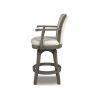 Williams 27in Swivel Counter Height Bar Stool, Natural White Linen