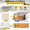 VEVOR Commercial Pizza Oven Countertop, 14" Single Deck Layer, 110V 1300W Stainless Steel Electric Pizza Oven with Stone and Shelf
