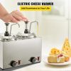 VEVOR Cheese Dispenser with Pump 5.28 Qt Capacity Hot Cheese Warmer 1300W Hot Fudge Warmer with Pump Single Head Fudge Warmer with Temperature Control