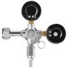 VEVOR Double Gauge Regulator, CO2 Regulator Gauge with 0-60PSI, Heavy Duty CO2 Gauge Gas System, Draft Beer Regulator with Check Valve