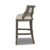 Paris 30.5' Farmhouse Bar Stool with Backrest, Light Beige Linen