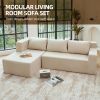 Sectional Couch Covers L Shape Sofa Covers, 2 Pcs Anti-Slip Sofa for 3 + 3 Seaters Chaise Cushion Couch with Pillowcases
