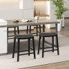 26 Inch Counter Height Bar Stool Set of 2 with Upholstered Seat