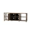 WESOME 68" TV Stand Wood Metal TV Console Industrial Entertainment Center Farmhouse With Storage Cabinets and Shelves, Multiple Color Options